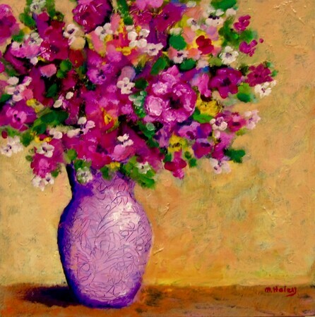 Flowers in Pink Vase